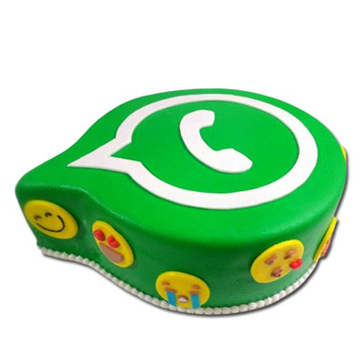 "WhatsApp Theme Fondant cake (3kg) - Click here to View more details about this Product